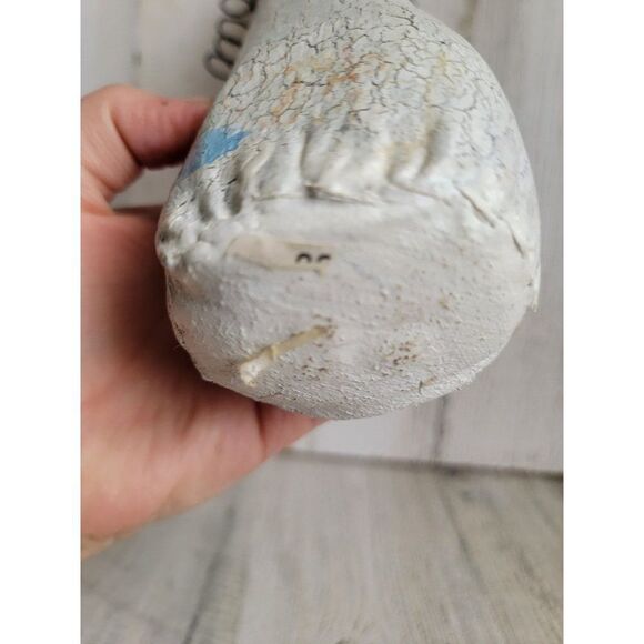 Tall skinny snowman vintage rustic happy present Xmas figure - Picture 8 of 12